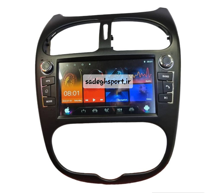 Monitor 8 inch android corporate Peugeot 206 with volume model M200 board t3l brand mediatech