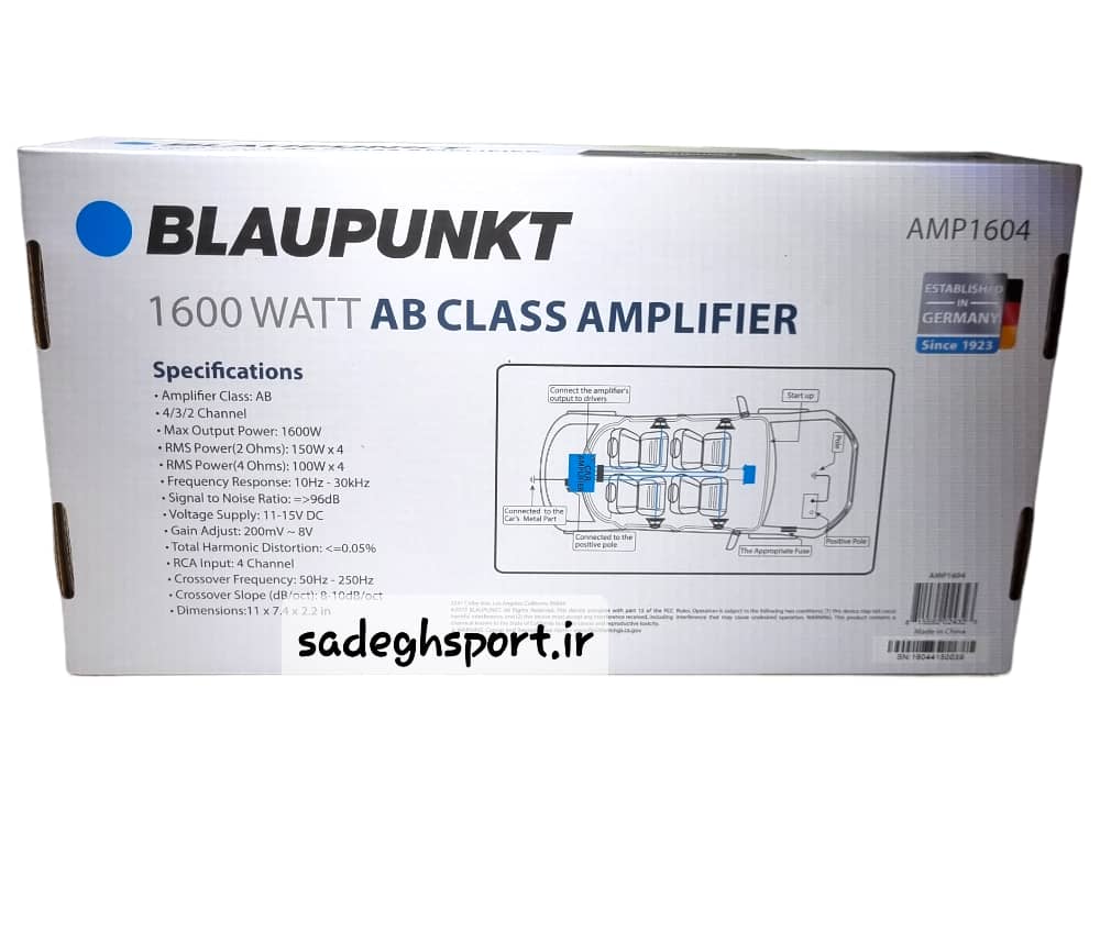 Car amplifier 4x100 model AMP1604 brand BLAUPUNKT