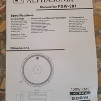 Midrange 8 inch Alfasonic model PSW-801(۳)