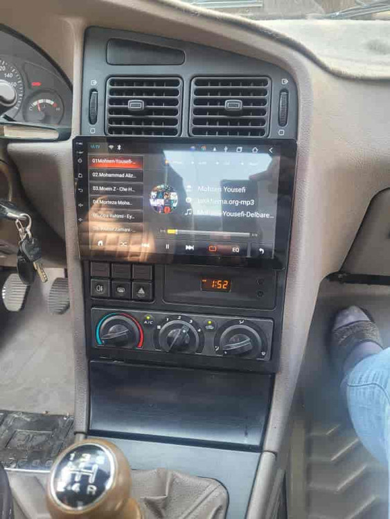 11 inch Android monitor for Peugeot 405 and Peugeot Pars, old dashboard, top frame, model T1, Screen Tech brand