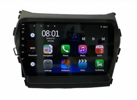 11 inch Android monitor for Hyundai Santa Fe 2014-2017 model T1 brand Screen Tech1